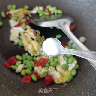 鸡蛋淡菜炒毛豆步骤14