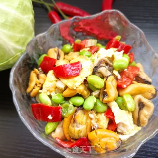 鸡蛋淡菜炒毛豆步骤20