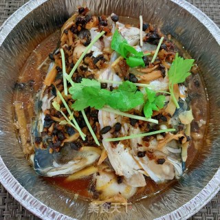 豉汁蒸鱼头步骤10