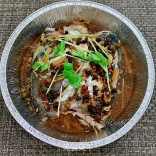 豉汁蒸鱼头步骤11
