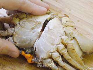 膏蟹蒸肉饼步骤1
