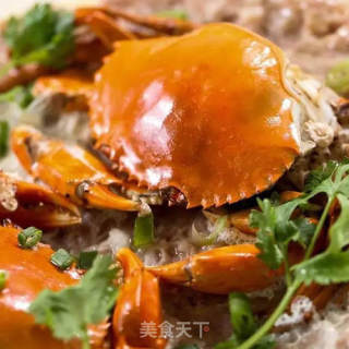 膏蟹蒸肉饼步骤5