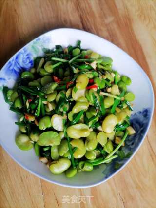 韭菜炒蚕豆步骤7