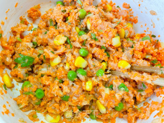 鸡肉蔬菜饼步骤6