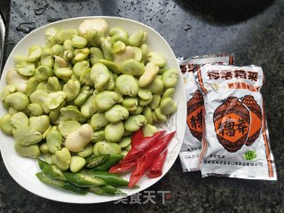 糟菜炒蚕豆步骤1