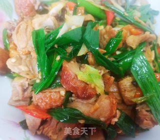 蒜苗炒烤鸭步骤10