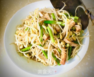 黄豆芽炒豆煎豆腐干步骤9