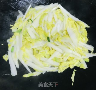 肉末粉丝炒娃娃菜步骤3