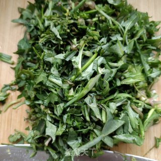 肉末炒苦菜步骤3