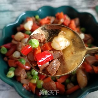 肉丁薤白炒豌豆步骤22