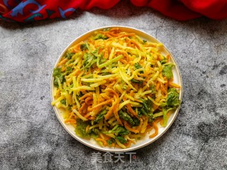 胡萝卜土豆蒸芹菜叶步骤13