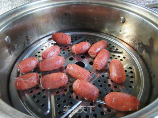 肉枣肠炒四季豆步骤4