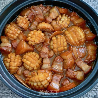 五花肉焖鲍鱼步骤12