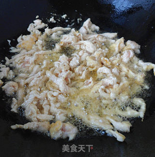 香菜炒鸡丝步骤3