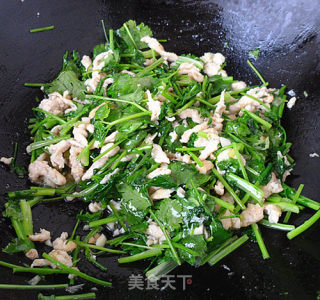 香菜炒鸡丝步骤8