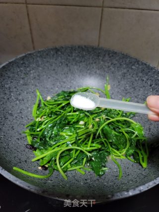 蒜末豆鼓炒番薯叶步骤5