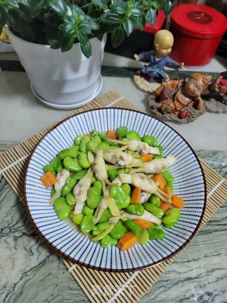 蚕豆炒蛏子步骤9
