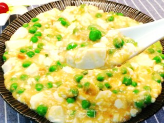 豌豆咸蛋黄豆腐羹步骤7