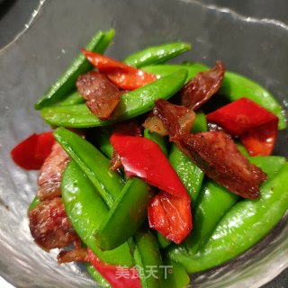 麻辣肠炒甜豆步骤11