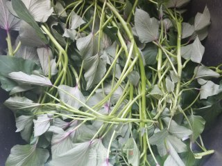 红葱头炒薯叶步骤1