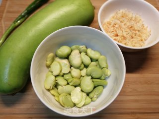 瓠瓜虾米炒豆瓣步骤1