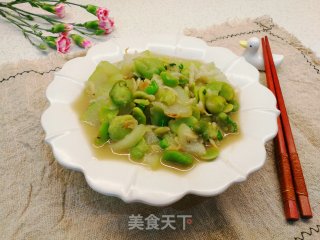 瓠瓜虾米炒豆瓣步骤5