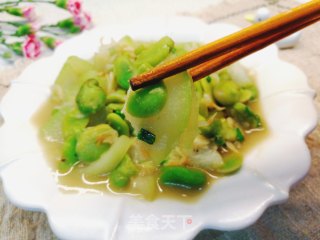 瓠瓜虾米炒豆瓣步骤6