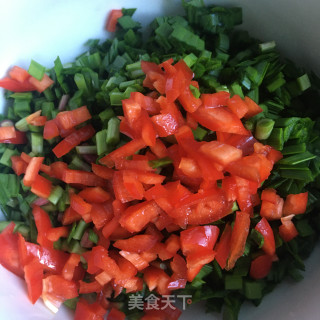 红椒韭菜鸡蛋饼步骤3