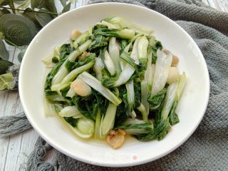 鸡油蒜香小白菜步骤7