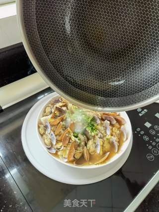 油蛤蒸豆腐步骤5