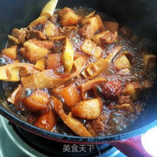 红烧肉炖春笋步骤13