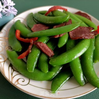 腊猪舌炒甜豆步骤21