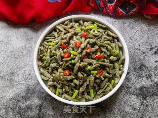 小米椒蒜苔蒸炒楮桃穗步骤19