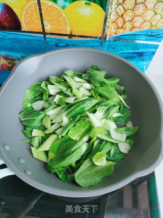 油菜炒粉条步骤8