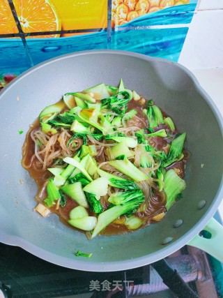 油菜炒粉条步骤15