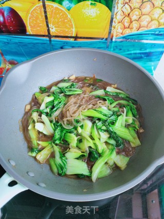 油菜炒粉条步骤14