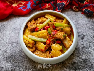 糯玉米莴笋炖排骨步骤23