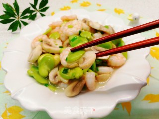    春天清淡美食～ 蚕豆虾仁烩蘑菇步骤8