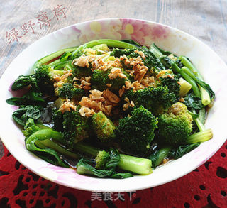 蒜香菜芯西兰花步骤7