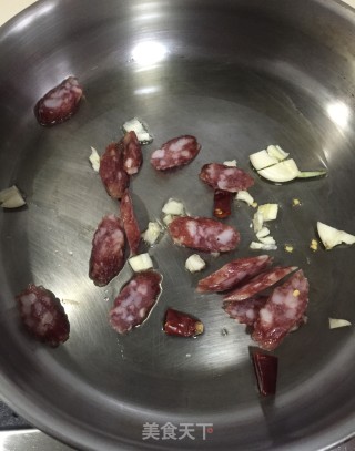 干扁豆炒腊肠步骤6