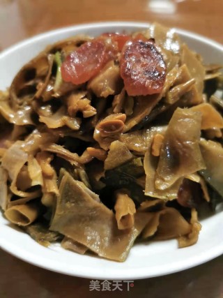 干扁豆炒腊肠步骤9