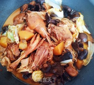 红烧鸡肉烩菜步骤16