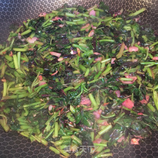 蒜蓉炒红苋菜步骤6