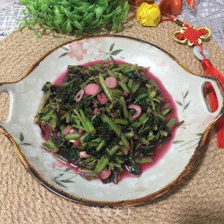 蒜蓉炒红苋菜步骤8
