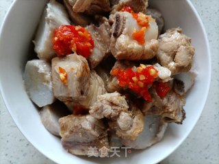 剁椒芋头蒸排骨步骤4