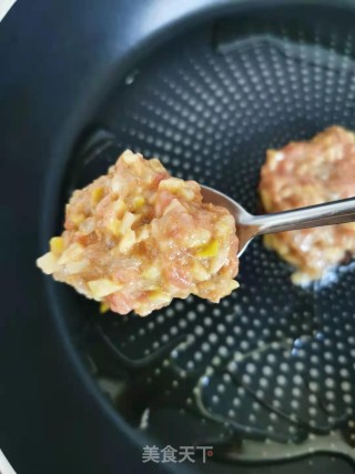 香煎笋虾肉饼步骤7