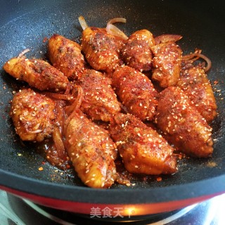 孜然香辣煎鸡翅步骤9