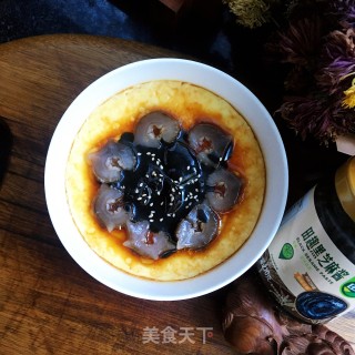 黑芝麻海参蒸蛋步骤11