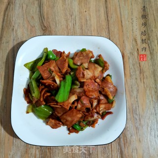青椒炒培根肉步骤6