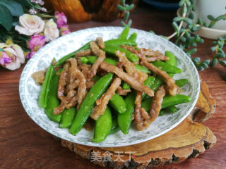 甜豆角炒牛柳步骤7